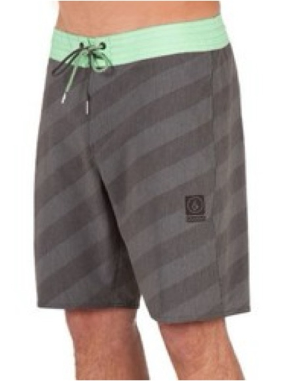 Volcom Men’s Gray Stripe Boardshorts